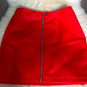 Red Leather Skirt